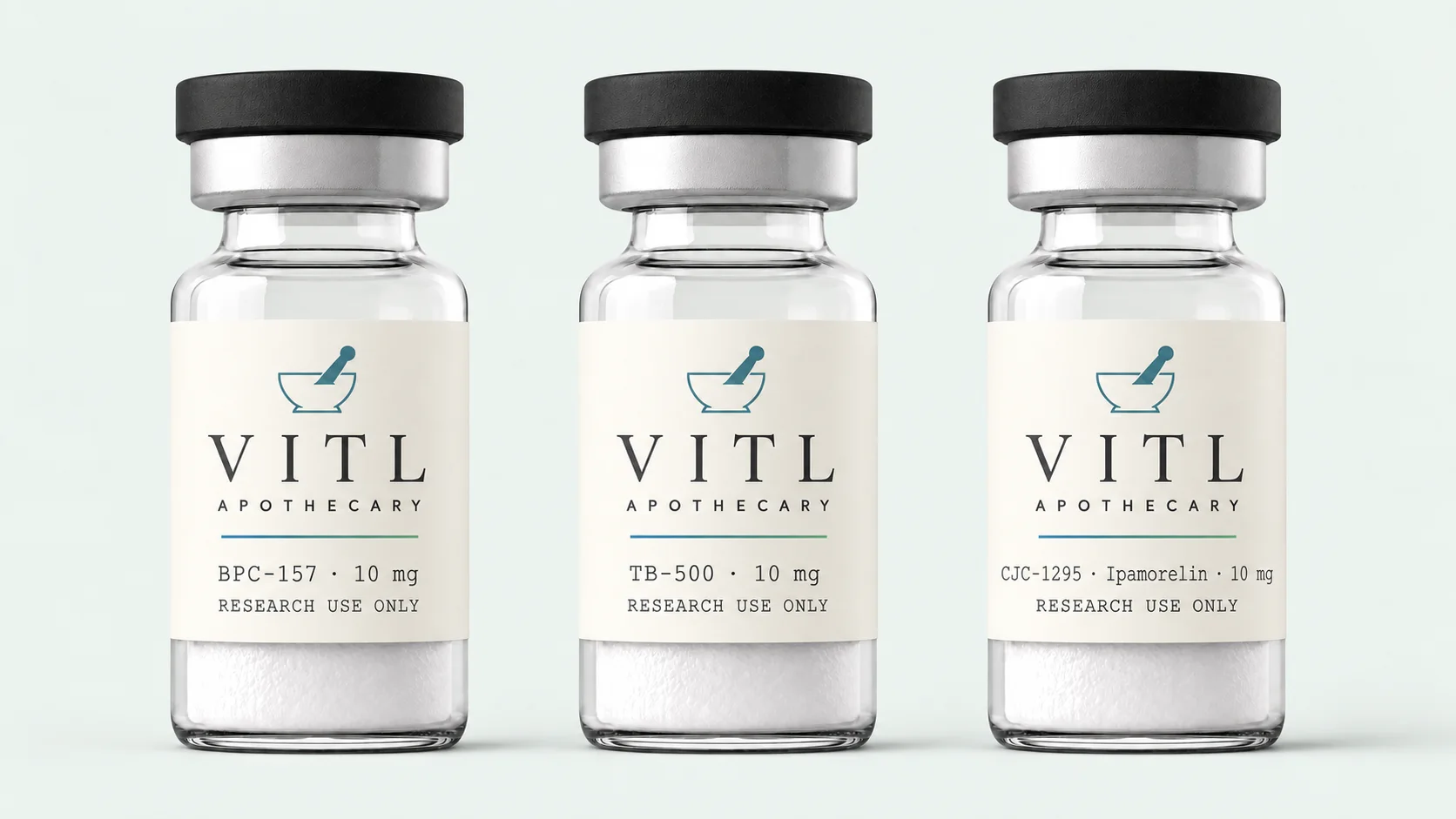 The VITL Apothecary catalog family — one label system across every peptide